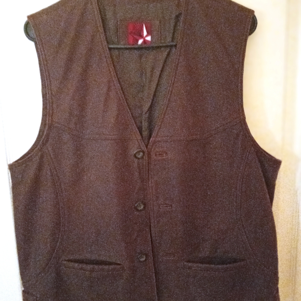 Brown Button-Up Vest